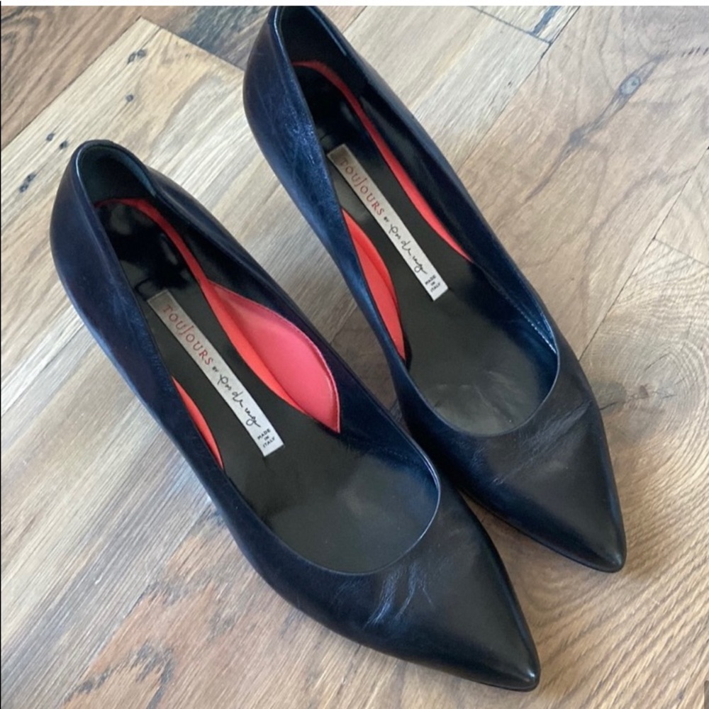 Pas De rouge Women’s Jane R225 BlackCordoba Leather Heel Pumps